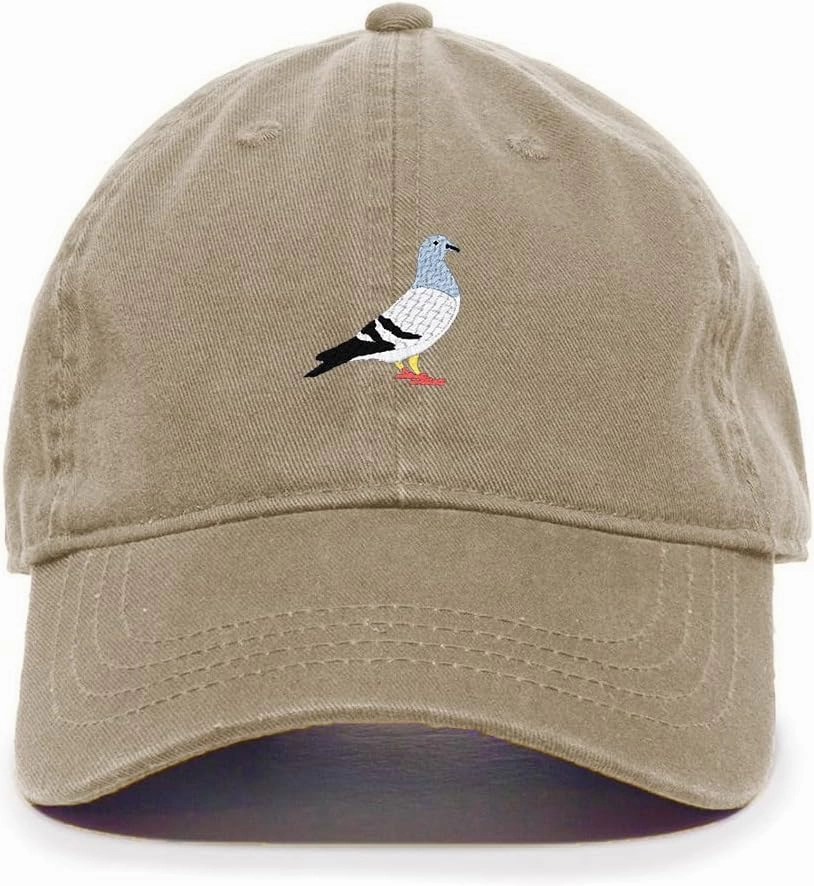Pigeon Baseball Cap Embroidered Cotton Adjustable Dad Hat