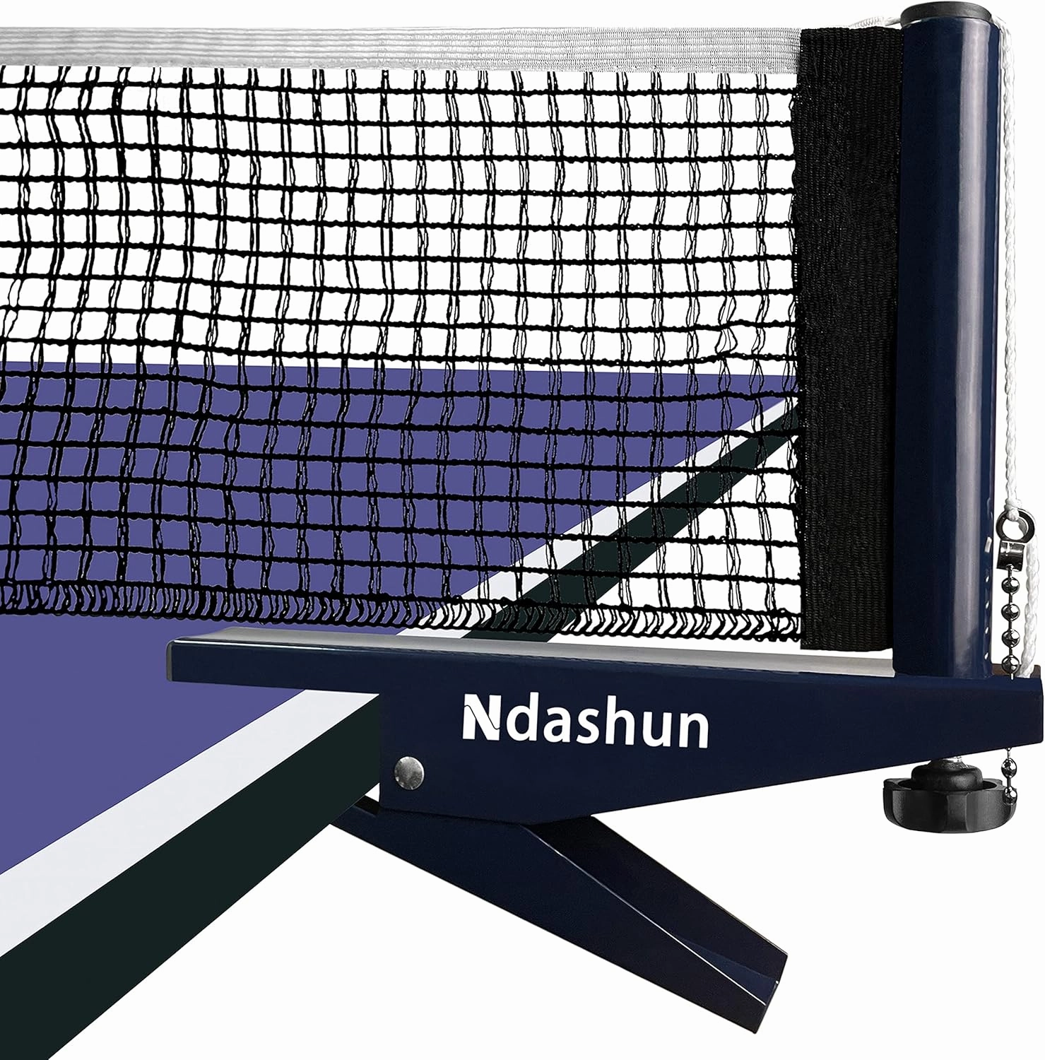 Ping Pong Net with Clamp, Professional Table Tennis Net and Post Set, Adjustable Training Practice Mesh, Portable Grip Holder Clip Equipment, Accessories for Indoor Outdoor (Navy)