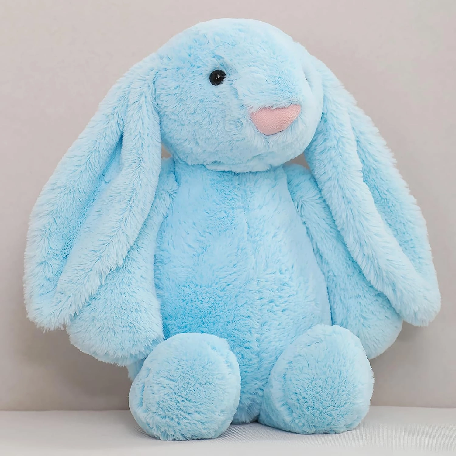 Pink Stuffed Animal Bunny Rabbit - Adorable Plush Companion for Cuddles & Playtime. Soft & Huggable with Lifelike Features. Ideal Gift for Kids (Bonnie Rabbit Pink 15.8inch)