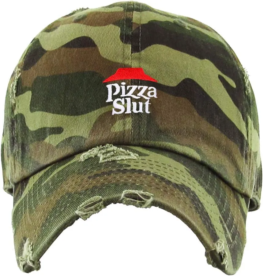 Pizza Slut Dad Baseball Cap Embroidered Cotton Adjustable Dad Hat