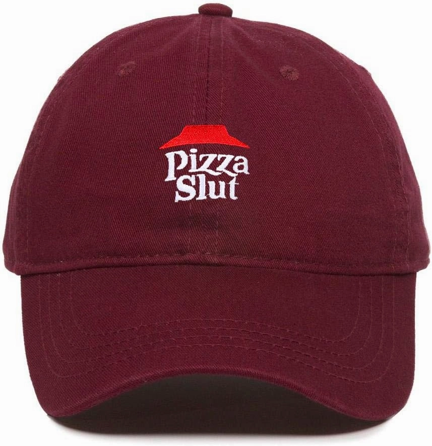 Pizza Slut Dad Baseball Cap Embroidered Cotton Adjustable Dad Hat