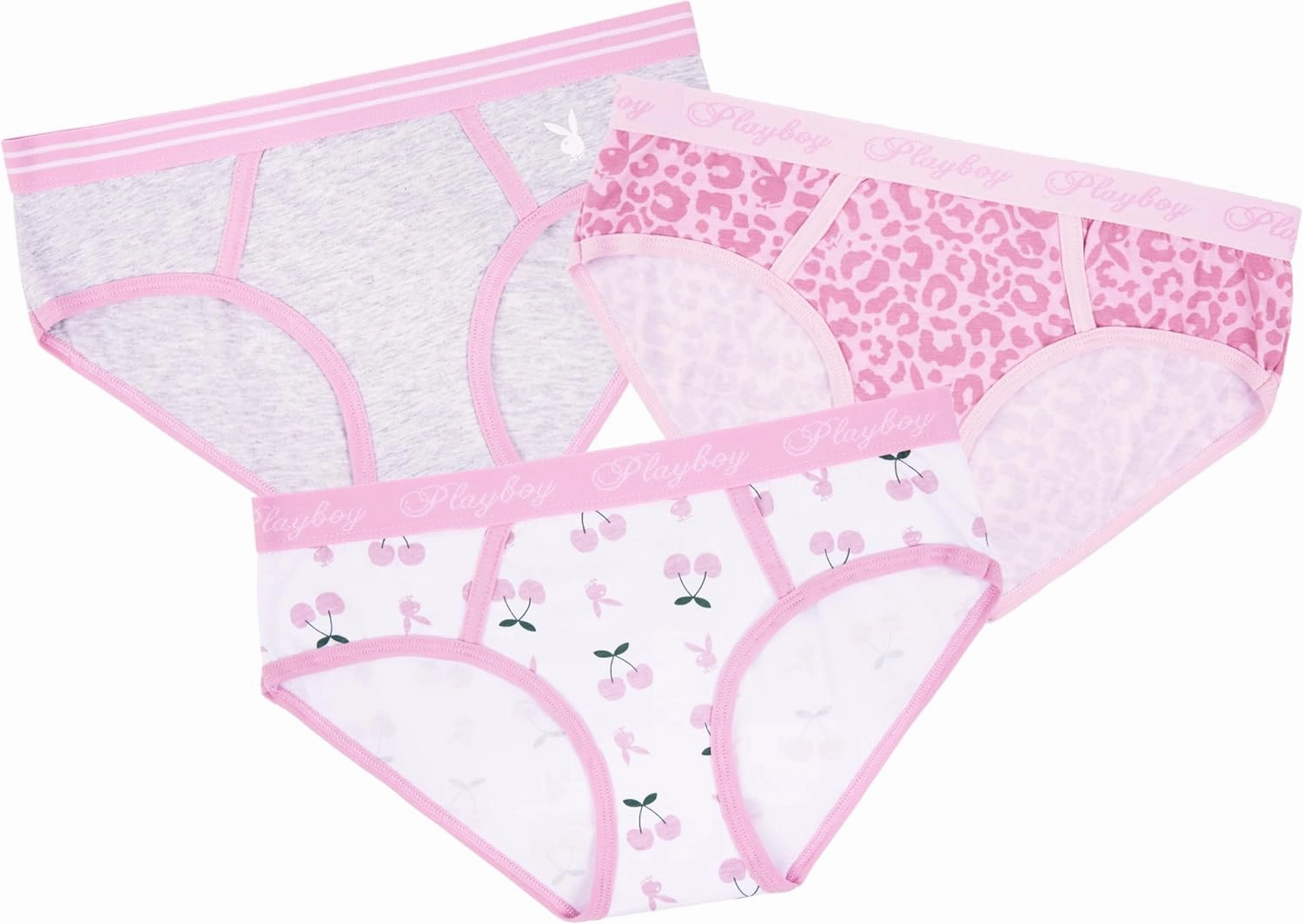 Playboy Women's Juniors Ladies Bunny Print Underwear and Sports Bra Sets in Sizes XXS-XL