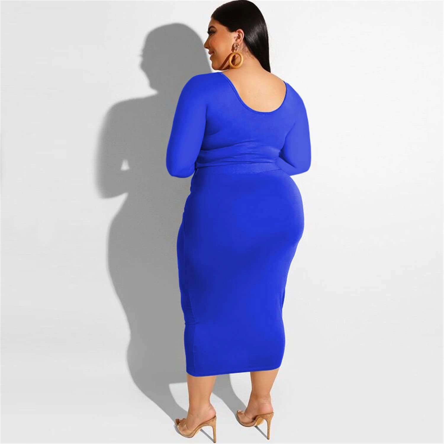 Plus Size Women 2 Piece Outfits Sets Sexy Tracksuit Midi Dress,Sleeveless Tank Top Bodycon Skirts Set Casual Summer