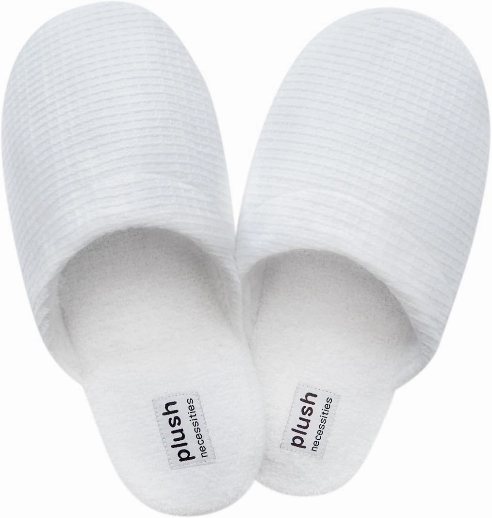 Plush Necessities Waffle Terry Slippers