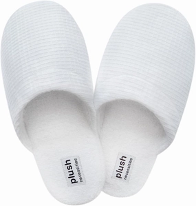 Plush Necessities Waffle Terry Slippers