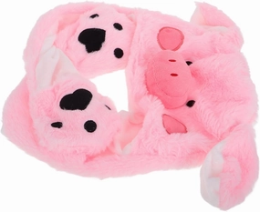 Plush Pig Hat with Movable Ears Cozy Fleece Accessory for Boy Girl and Teens Soft Warm Design for Parties and Festivities