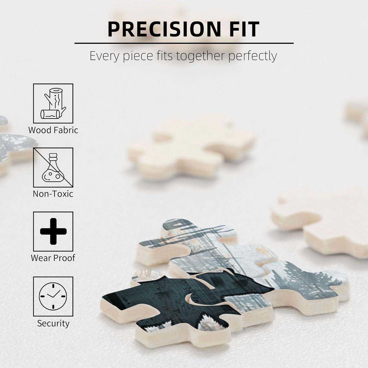 Polar Bear，500-Piece Wooden Jigsaw Puzzle for Adults, Scenery Photography，Pieces Fit Together Perfectly，Ideal for Relaxation and Family Fun，Challenging Brain Exercise，Gifts for Friend