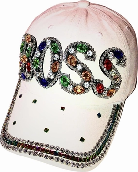 Popfizzy Bedazzled Hat for Women, Rhinestone Denim Hat, Fun Adult Bling Hats, Birthday Gifts for Women, Adjustable, One Size