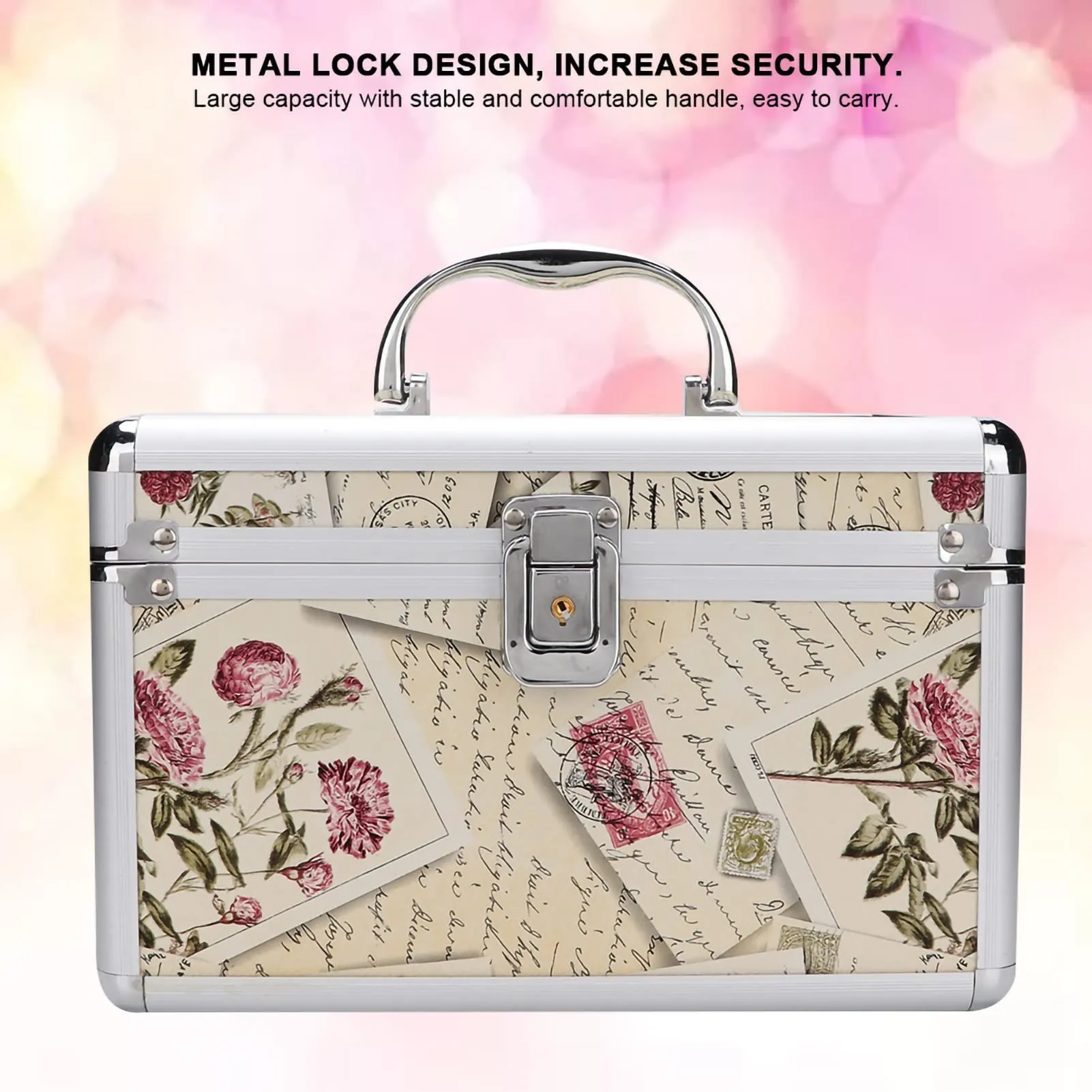 Portable Makeup Train Cases Professional Travel Makeup Bag Large Capacity Beauty Cosmetic Case Eyelashes Extension Tools Girl Makeup Brushes Toiletry Organizer