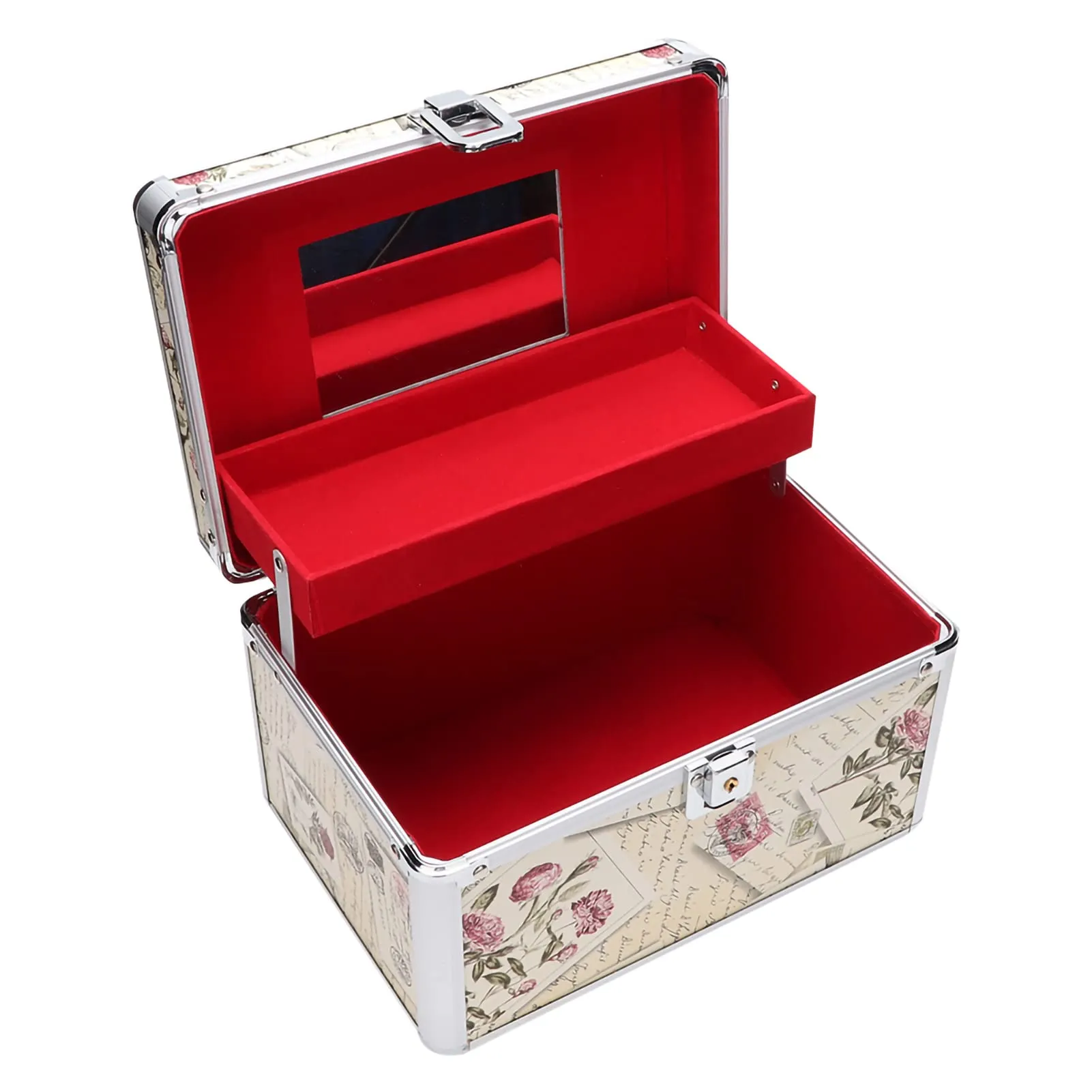 Portable Makeup Train Cases Professional Travel Makeup Bag Large Capacity Beauty Cosmetic Case Eyelashes Extension Tools Girl Makeup Brushes Toiletry Organizer