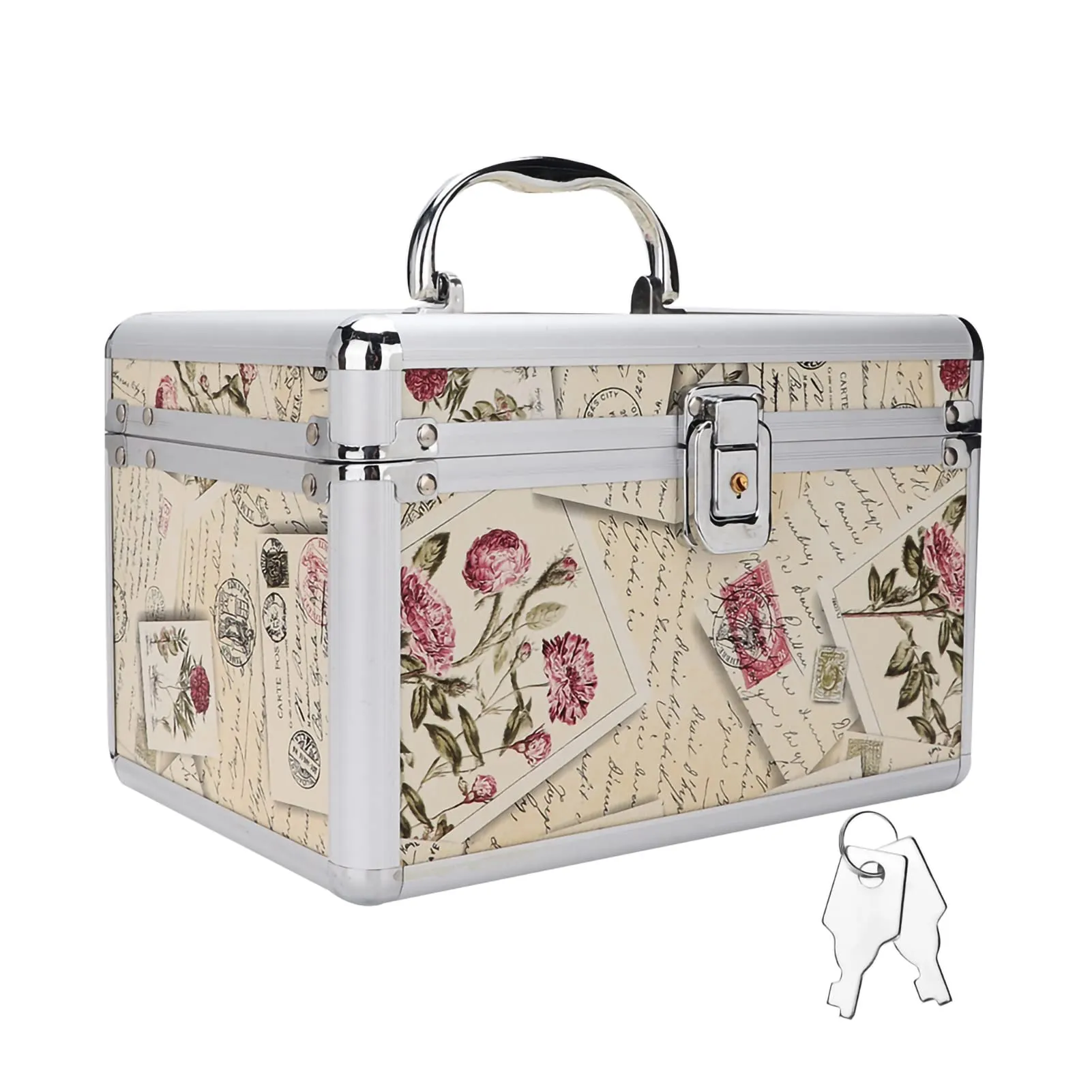 Portable Makeup Train Cases Professional Travel Makeup Bag Large Capacity Beauty Cosmetic Case Eyelashes Extension Tools Girl Makeup Brushes Toiletry Organizer