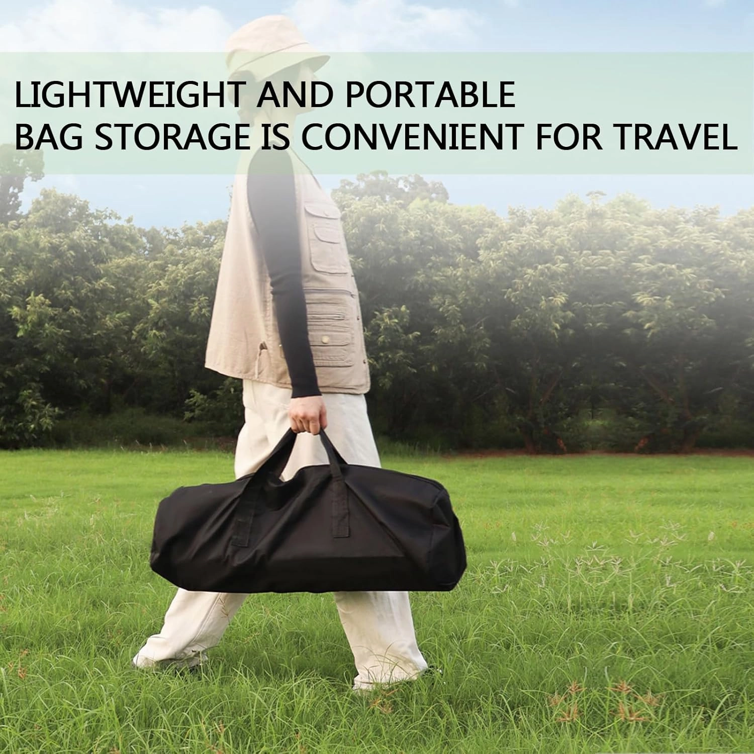 Portable Camping Side Table, Lightweight Aluminum Folding Table with Carry Bag, Ideal for Picnic, BBQ, Cooking, and Outdoor Activities Wood Color 120×55×50cm/47×21×19.7in