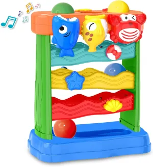 Pound A Ball Toys for 1 2 3 Years Old Boys Girls, Toddler Musical Toy for 6-12-18-24 Months, Interactive Montessori Toys with Light & Sound,Christmas Birthday Gifts for Baby Age 1-2 Years Old