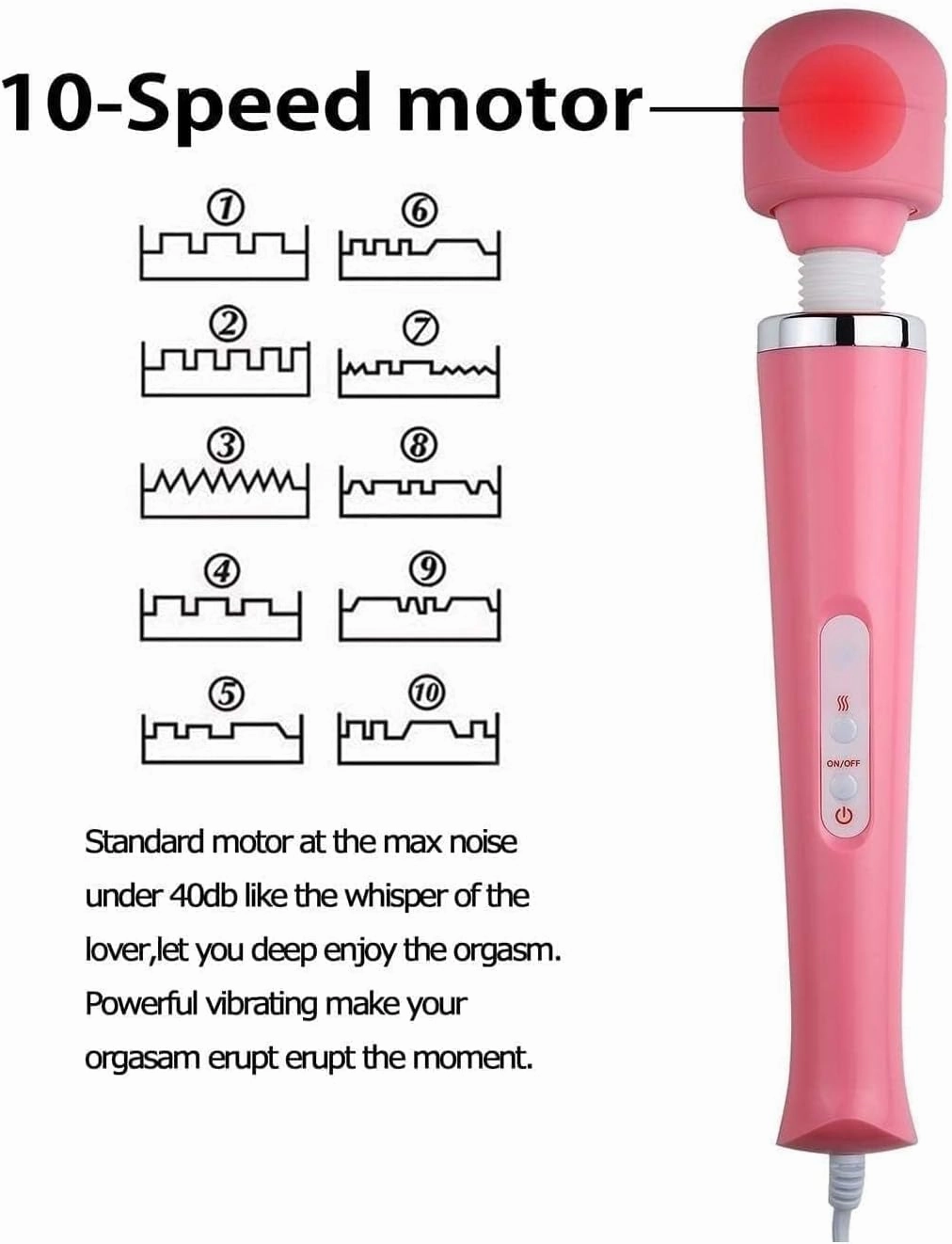 Power Massager Tool Electric Foot Neck Back Hand Leg Arm Shoulder Aches Sports Recovery for Women (Pink Big Massage and Pocket Toy)
