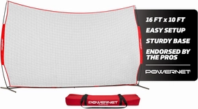 PowerNet Portable Sports Rebounder -Basketball, Volleyball, Soccer, Baseball, Softball and Lacrosse, Backyard & Garage Backstop, Indoor Outdoor Safety Net for Protection
