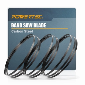 POWERTEC 13119-P3 93-1/2 Inch Bandsaw Blades, 3/8" x 18 TPI Band Saw Blades for Delta, Grizzly, Rikon, Sears Craftsman, Jet, Shop Fox and Rockwell 14" Band Saw for Woodworking, 3 Pack