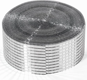PP OPOUNT 16000 PCS Disco Ball Tiles - 1 Roll 5 x 5 mm Self-Adhesive Glass Mirror Tiles for DIY Disco Ball, Art Collage, Interior Decoration