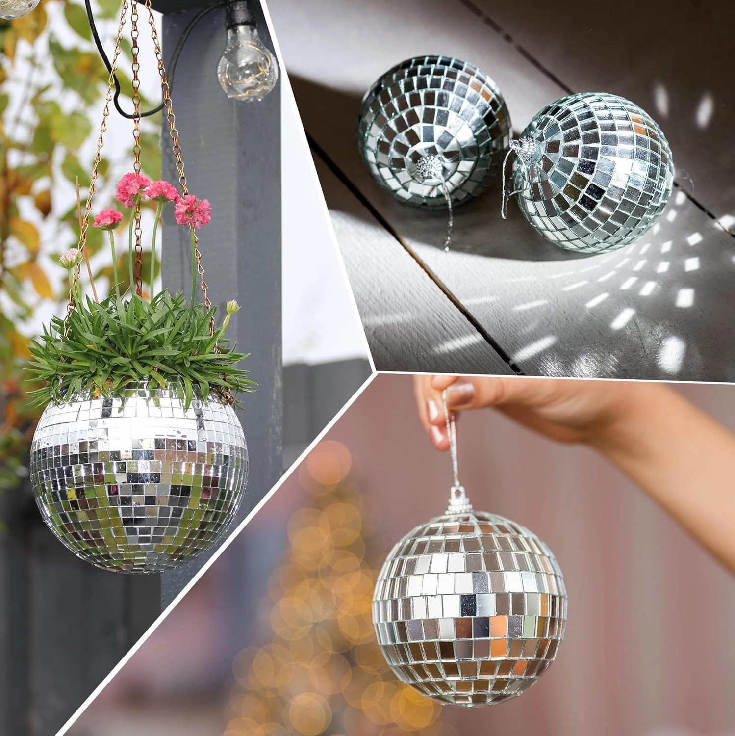 PP OPOUNT 16000 PCS Disco Ball Tiles - 1 Roll 5 x 5 mm Self-Adhesive Glass Mirror Tiles for DIY Disco Ball, Art Collage, Interior Decoration