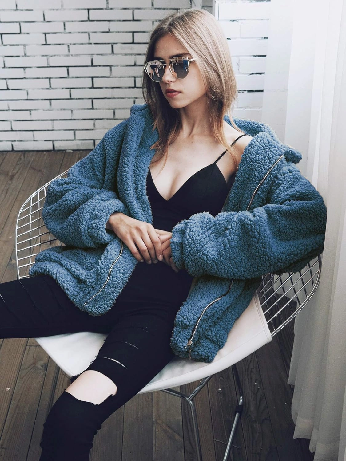 PRETTYGARDEN Women's Fashion Winter Coats Sherpa Fleece Faux Fur Shearling Oversized Trendy Jackets Warm Outerwear Clothing