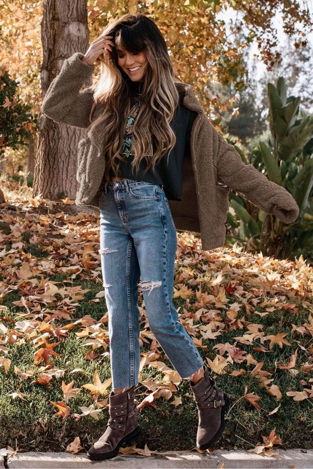 PRETTYGARDEN Women's Fashion Winter Coats Sherpa Fleece Faux Fur Shearling Oversized Trendy Jackets Warm Outerwear Clothing
