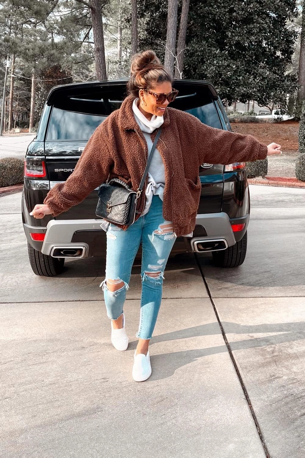 PRETTYGARDEN Women's Fashion Winter Coats Sherpa Fleece Faux Fur Shearling Oversized Trendy Jackets Warm Outerwear Clothing