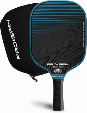 PRO SPIN Pickleball Paddle - USAPA-Approved, Graphite Carbon Pickle Ball Paddle, Zippered Cover, Comfortable Grip - Great Pickle-Ball Racket & Gift for Men, Women, Adults, Kids
