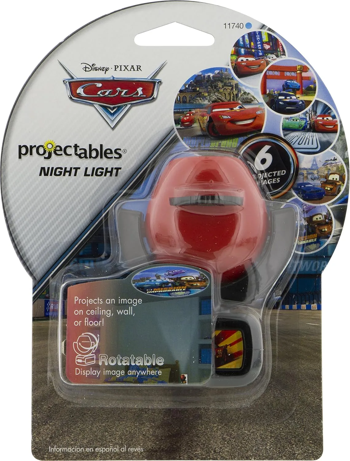Projectables Pixar Cars LED Kids Night Light, Plug-In, Projector, Dusk-to-Dawn, Lightning McQueen, Galaxy Light, Hallway, Bedroom, Nursery, Playroom, Gaming Room, 11740