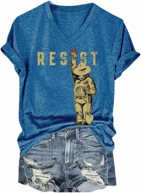 Protect Our National Parks Bear Resist V Neck Shirt Alt Resist Tshirt Women