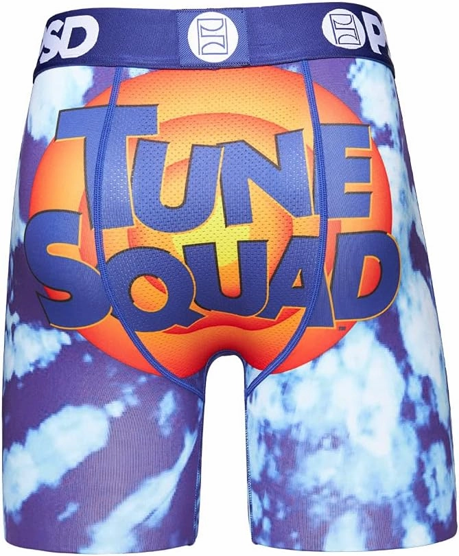 PSD Men's Printed Boxer Briefs - 7 Inch Inseam Breathable and Supportive Men's Underwear with Moisture-Wicking Fabric