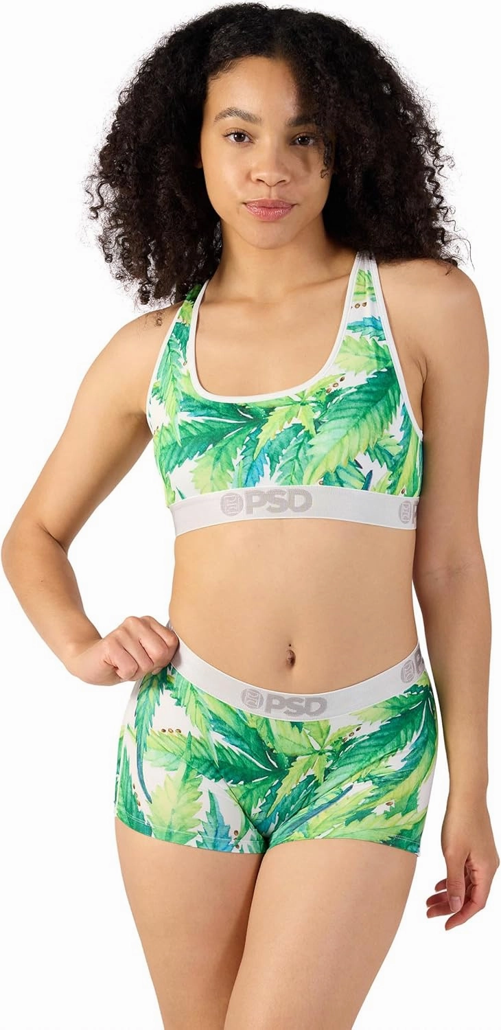 PSD Women's Recreational Print Boy Shorts - Full Coverage Women's Underwear - Comfortable Stretch Panties for Women