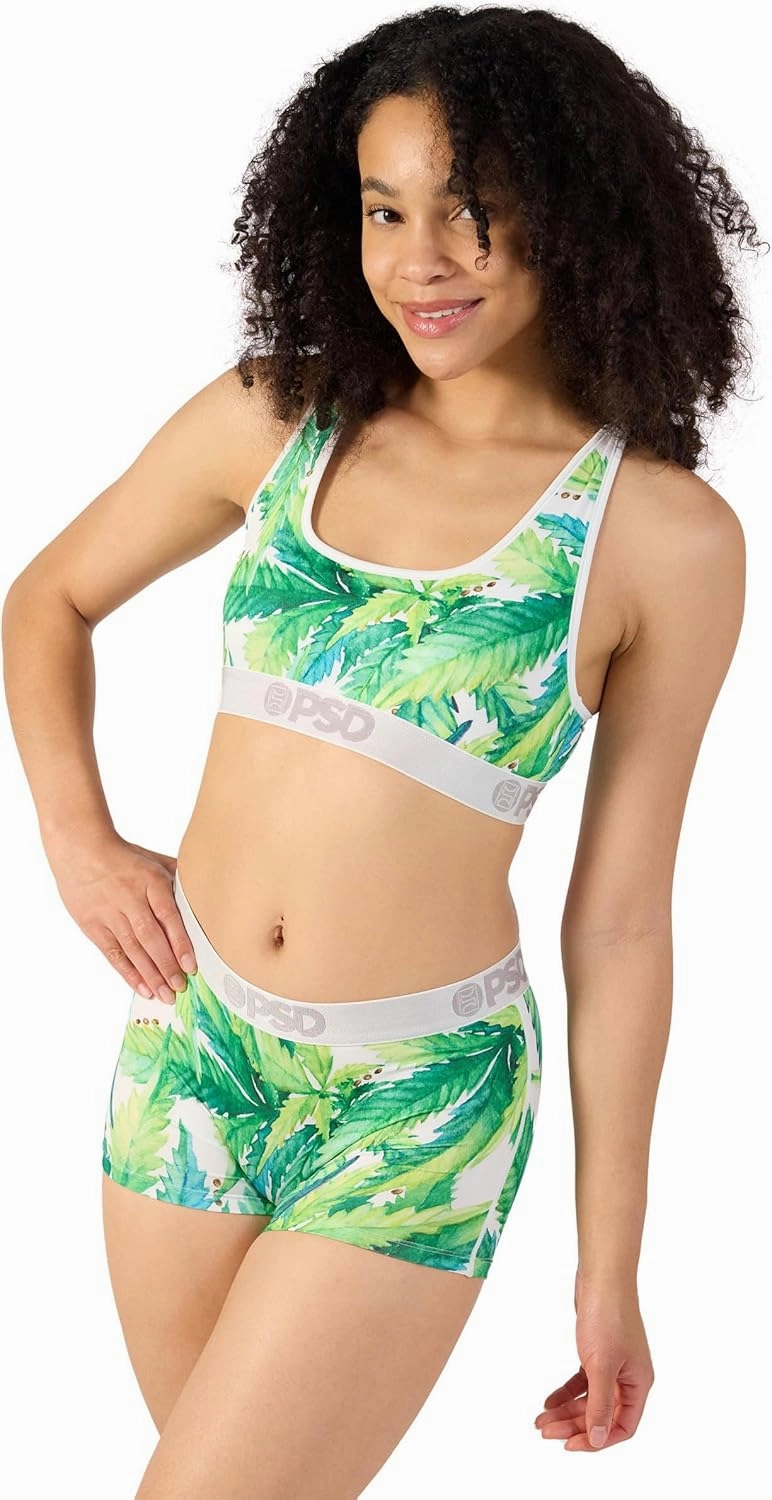 PSD Women's Recreational Print Boy Shorts - Full Coverage Women's Underwear - Comfortable Stretch Panties for Women