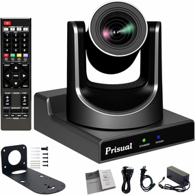 PTZ Camera 20X Optical Zoom with HDMI/SDI/USB/IP Streaming Outputs, Auto Tracking for Church Worship Live Events Video Recording Facebook YouTube vMix OBS Wirecast PoE Support