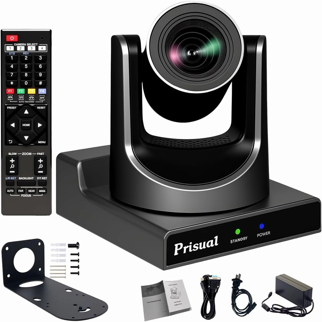 PTZ Camera 20X Optical Zoom with HDMI/SDI/USB/IP Streaming Outputs, Auto Tracking for Church Worship Live Events Video Recording Facebook YouTube vMix OBS Wirecast PoE Support