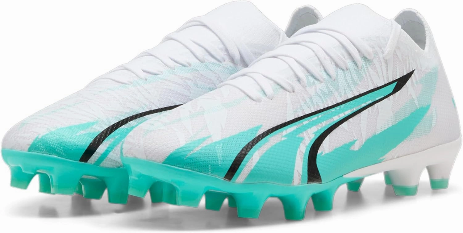 PUMA Women's Ultra Match Firm, Artificial Ground Soccer Cleats, Poison Pink-White-Black, 11