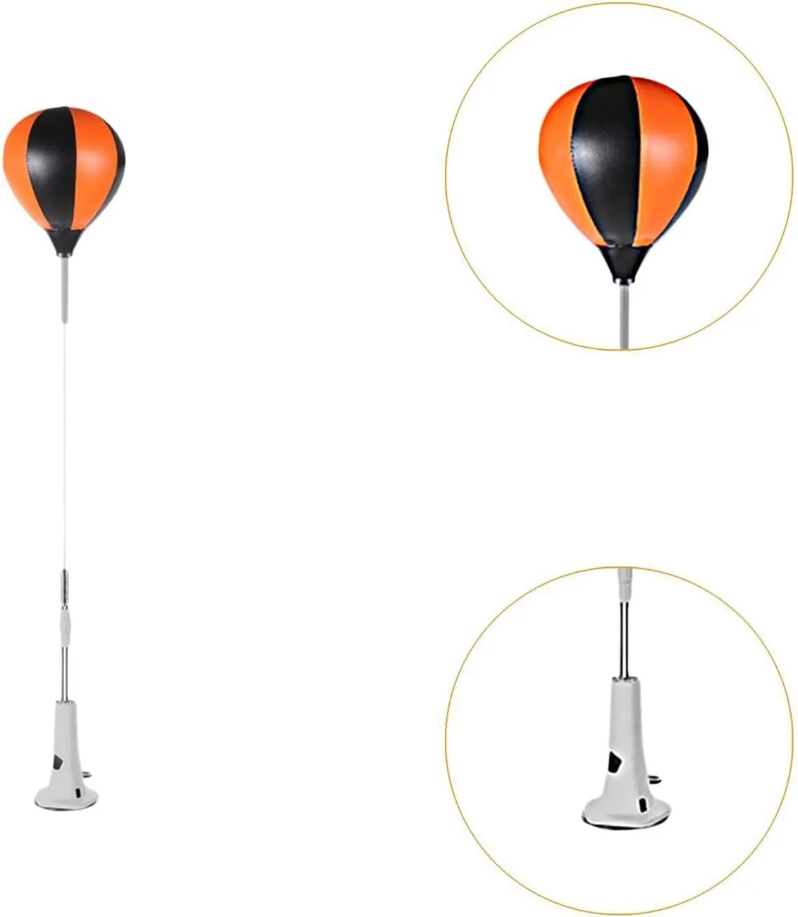 Punching Bag, Height Adjustable Boxing Set with Stand, Boxing Reaction Ball, Speed Bag Punching Equipment for MMA Home Gym Workout Fitness