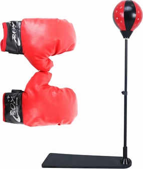 Punching Bag with Base for Kids 3-10 Easy to Assemble with Boxing Gloves