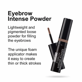 Pupa Milano Eyebrow Intense Powder - Instant Tinting Brow Definer Powder - Buildable, Soft, Smudge Proof Texture - Gives Thin, Sparse Brows Natural Color and Shape - 002 Brown - 0.035 oz (Pack of 2)