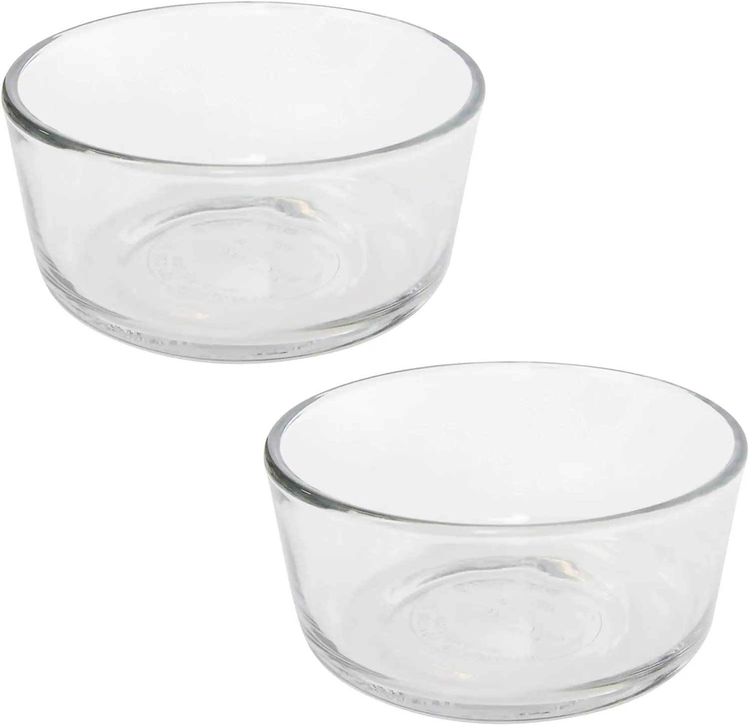 Pyrex Simply Store 7200 Round Clear Glass Storage Container - 2 Pack Made in the USA