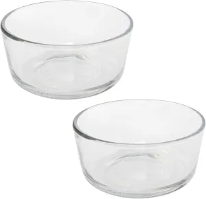 Pyrex Simply Store 7200 Round Clear Glass Storage Container - 2 Pack Made in the USA