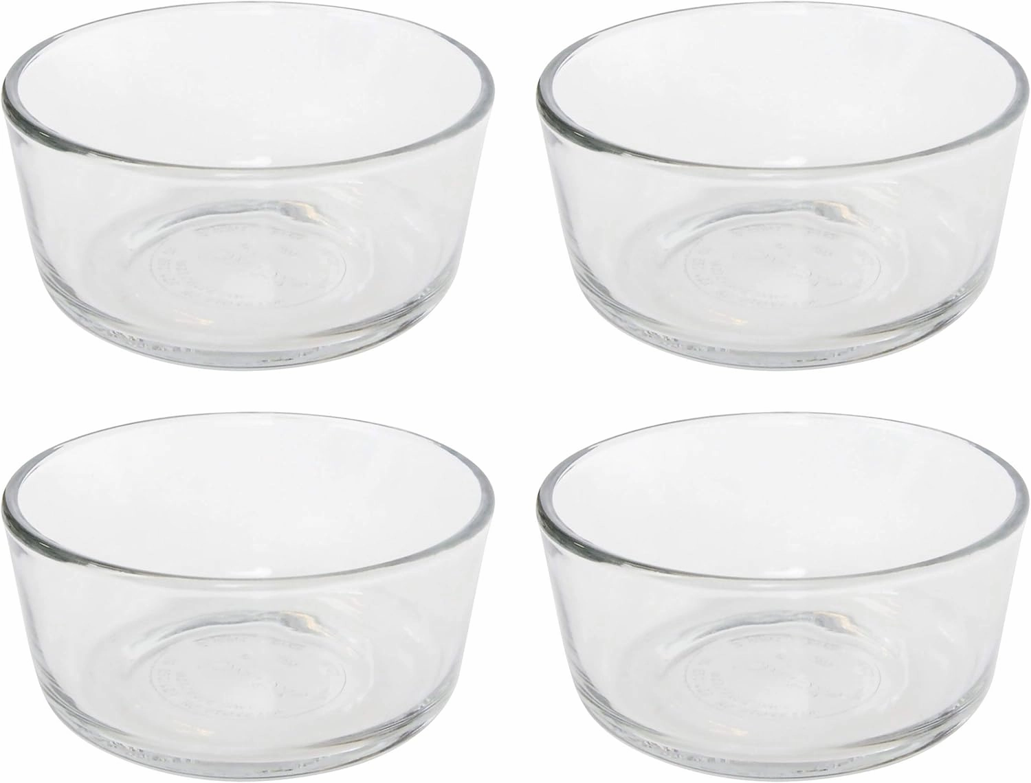 Pyrex Simply Store 7200 Round Clear Glass Storage Container - 4 Pack Made in the USA