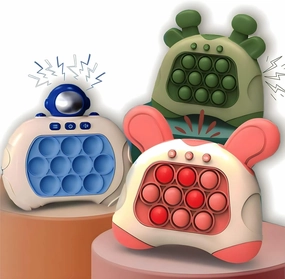 Quick Push Toy with Lights and POP-UP Patterns. Electronic Toy for Anxiety for Children and Adults. Fun Multiplayer Game for The Whole Family (Green)