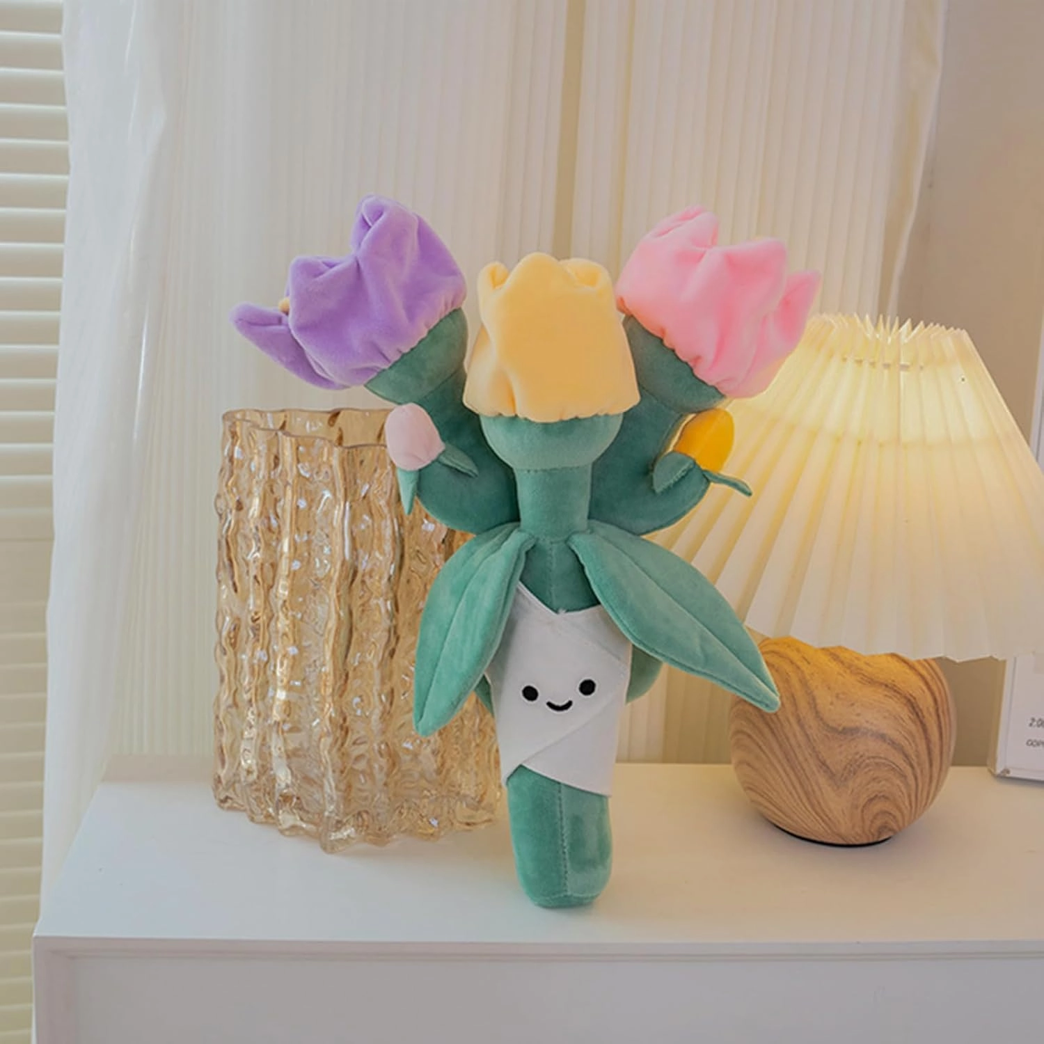 QYN Stuffed Flower Plush Bouquet Flowers Decor Funny Gifts for Women Friends