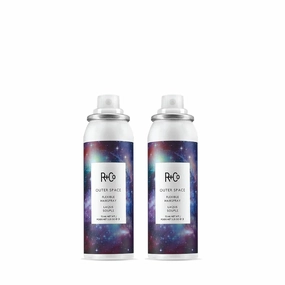 R Co Outer Space Flexible Hair Spray Travel Size | Lightweight Styling Control with Long-Lasting Hold | | TSA Approved | Set of 2