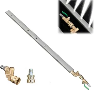Radiator Cleaning Wand, 2025 Upgraded Efficient No-Removal Cleaning Tool for Tight Crevices, High Pressure Radiator Flush and Cleaner Tool with 2 Quick Coupler, Fit for Cars Truck (Without Switch)