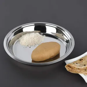 Raghuveer Indian Traditional Stainless Steel Parat Pie Pan 14 Inches Dough Dough Kneader Dough Maker - Fastest Delivery with DHL