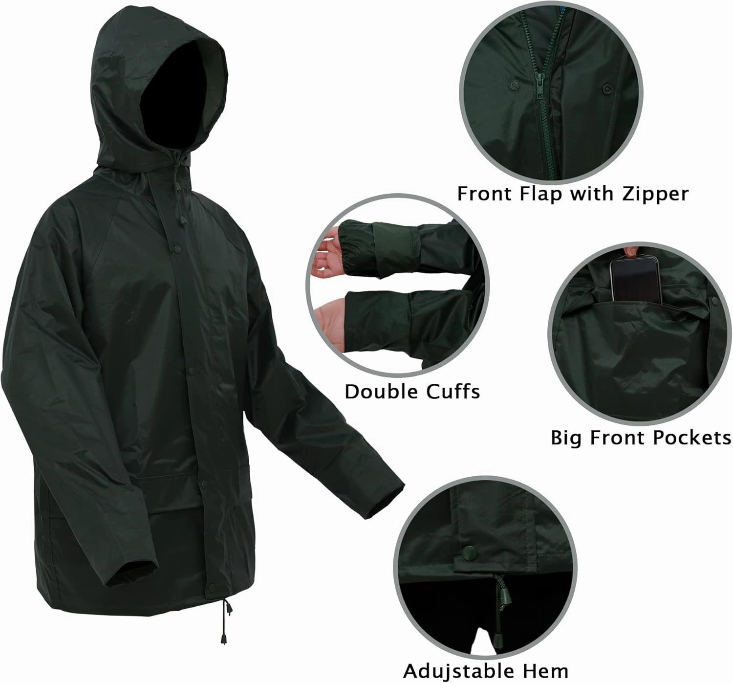 Rain Suits for Men Women Lightweight Rain Gear, Waterproof Rain Jacket with Pants