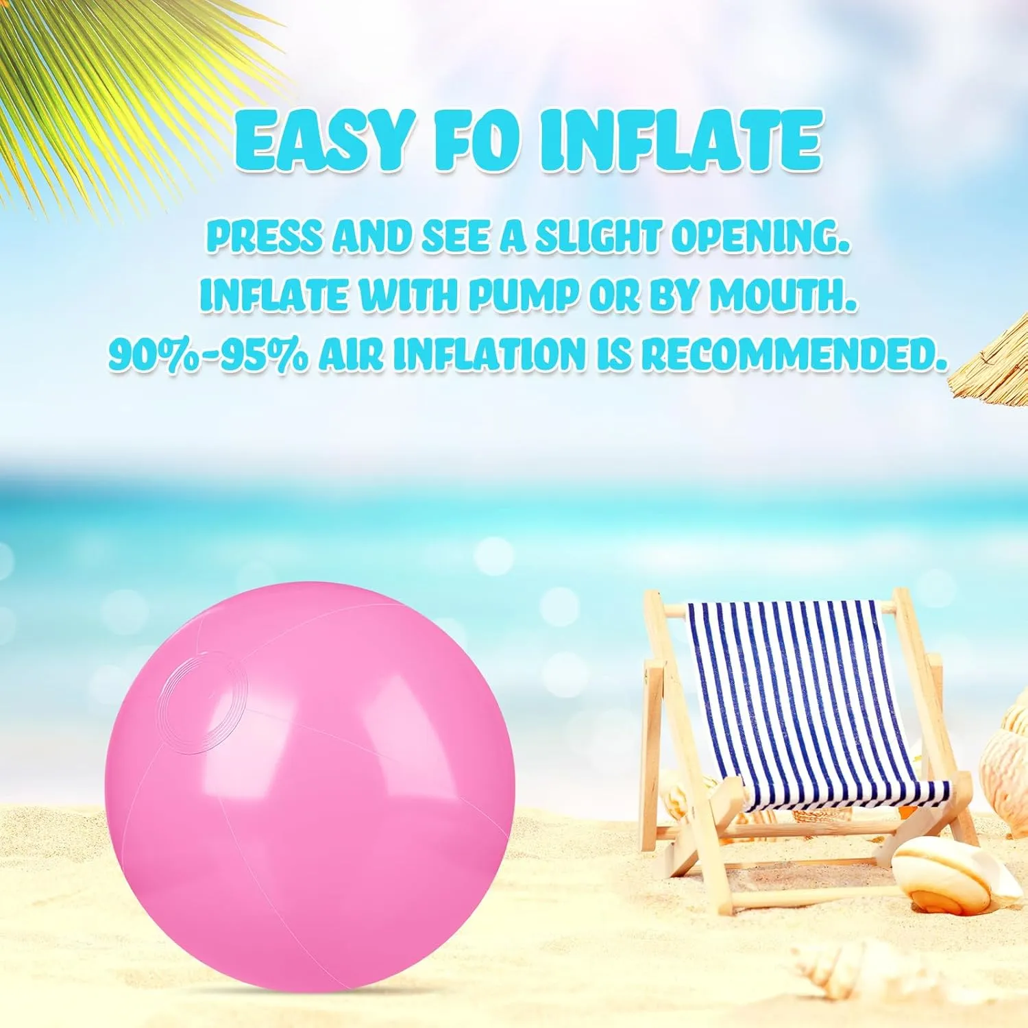 Raiten 12 Pcs Beach Ball Inflatable Beach Balls Large Inflatable Ball Floating Ball for Swimming Pool Party Favors Outdoor Activities Summer Birthday Party Supplies (Light Pink,12 Inch)