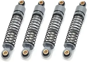 Rc Car Shock Absorber For FMS For FCX24 1/24 Metal Upgrade Adjustable Soft And Hard Hydraulic Shock Absorber RC Car Parts And Accessories Replacement And Use(Gray)