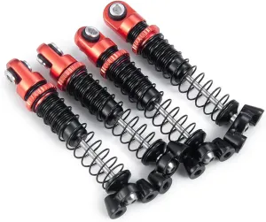 RC Car Upgrade Parts For Kyosho For Jimny For MINI-Z 4×4 32521 For 4Runner For Hilux 1/18 1/24 4Pcs 37/45mm Metal Adjustable Shock Absorber Damper RC Crawler Car Parts(45mm 4Pcs)