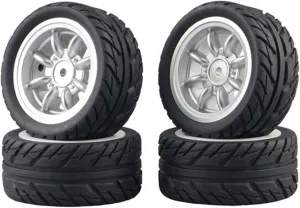 Rc Car Wheel Rim Tire Compatible with SG1603 SG1604 SG1605 UDIRC UD1601 UD1602 UD1603 UD1604 1/16 RC Car Upgrade Parts 4Pcs Rubber Tire Wheel Tyre